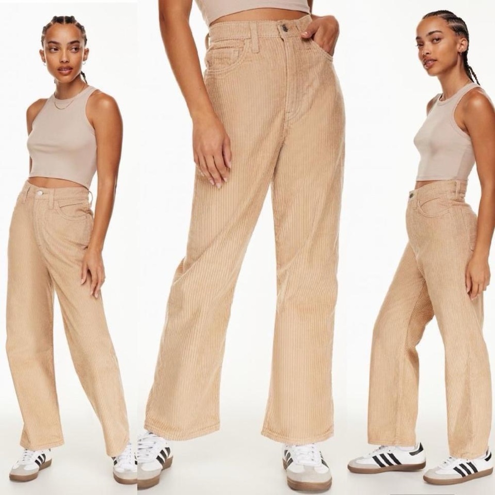 Levi's Corduroy Jeans Pants Women's Cream Beige Trousers High Rise Waist Levis